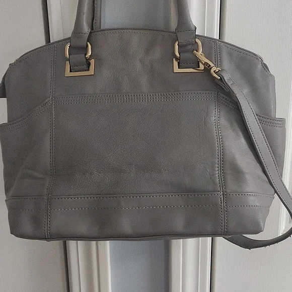 Tignanello Pretty Pockets Grey Leather Shoulder Bag - Picture 3 of 10